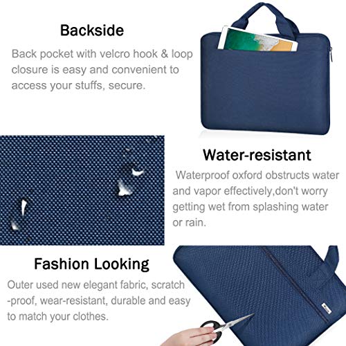 Voova Laptop Bag 13-14 Inch, 360° Protective Laptop Case Sleeve with Shoulder Strap Compatible with Macbook Air 13, MacBook Pro 13/14, Waterproof Computer Bag Slim Briefcase for Men Women, Blue - color: Blue, size: 13-13.5 inch