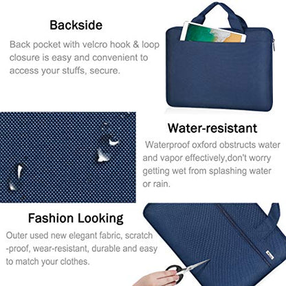 Voova Laptop Bag 15.6 Inch, 360° Protective Laptop Case Sleeve Compatible with MacBook Air 15 M2/M3/M4, MacBook Pro 15/16, 15-16” Lenovo Dell Hp, Waterproof Computer Bag Slim Briefcase, Blue - color: Blue, size: 14-15.6 inch