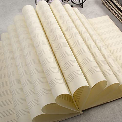 MAXCURY Blank Sheet Music Composition Manuscript Staff Paper Art Music Notebook Black 100Pages 26x19cm (Notes Family) - color: Note Family