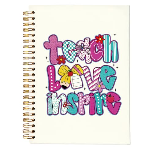 Teachers Gifts Spiral Notebooks, Teacher Appreciation Gift Notebook for Note Taking, College Ruled Spiral Journal Notebook Women Gift, 5.5x8.3 Inch - color: Gifts