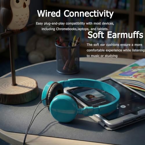 Keewonda 4 Pack Wired School Classroom Headphones Headsets for Students Teens and Adults Individually Bagged - size: 4Pack