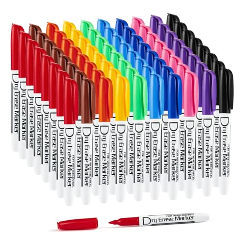 Volcanics Whiteboard Markers Bulk, 80 Count Assorted Colors, Fine Tip Dry Erase Markers for Office, Conference Rooms, Meetings & Business Use - color: 10 Colors - Assorted, size: 1 Count (Pack of 80)