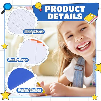 Henoyso 12 Pcs Primary Composition Notebooks k-2 for Kids, 120 Pages Draw and Write Journal Bulk for Kindergarten Classroom Preschool Teachers, Back to School Supplies (Blue) - color: Blue