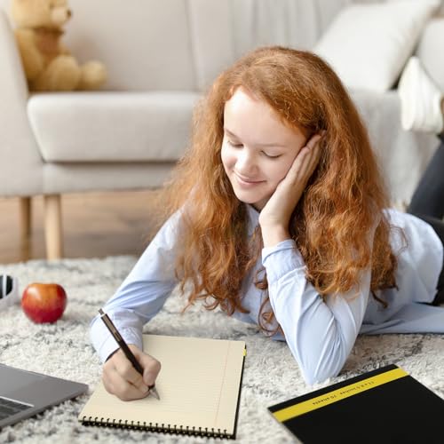 Resurhang 6 Pcs Legal Pad Top Spiral Bound Notebook 70 Sheets Double Sided College Ruled Paper Notepad Memo Steno Pad with Stiff Cover for Business College(8.5 x 11 Inches,No Holes,Yellow) - color: Yellow, size: 8.5 x 11 Inches, style: No Holes
