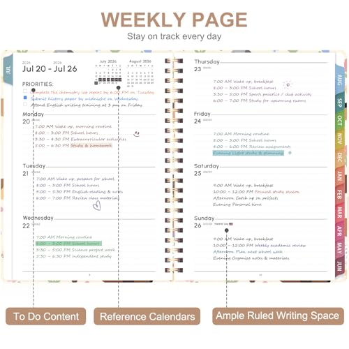 Planner 2026-2027, Weekly and Monthly Academic Year Calendar Planner, July 2026 - June 2027, Daily Agenda Book for Office School Supplies, Letter Size(8.5'' x 11'') - color: 2607-Dachshund, size: 8.5"x11"(Jul 2026-Jun 2027)