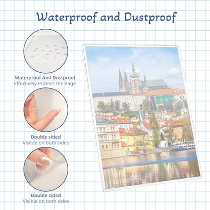 12 Pcs 8 1/2" x 11" Rigid Print Protectors - Clear Toploaders - Hard Plastic Document & Photo Sleeves - Birth Certificate Protector