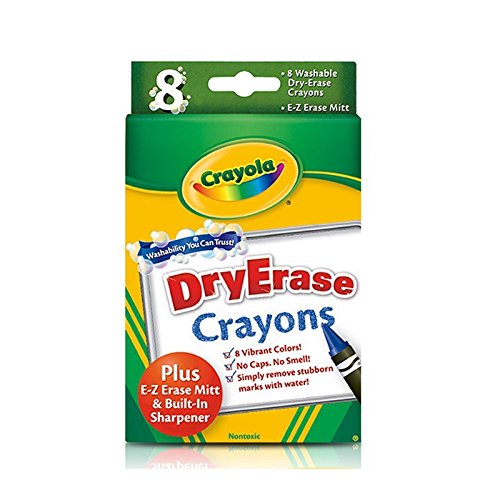 3 Pack of 8 Crayola Dry-Erase Crayons bundled by Maven Gifts