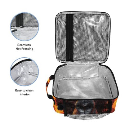 ALAZA Fierce Gorilla King Kong Lunch Box Insulated Lunch Bag Kids Cooler Tote Bag Freezable Shoulder Strap Lunchbox for Girls School Picnic - color: Multi2673