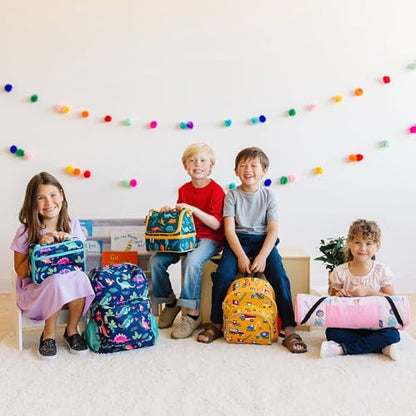 Wildkin Two Compartment Lunch Bag, Holographic | Two compartments keep lunch and snacks separate, PEVA-lined main section, ages 5+ — clean solid colors - color: Holographic
