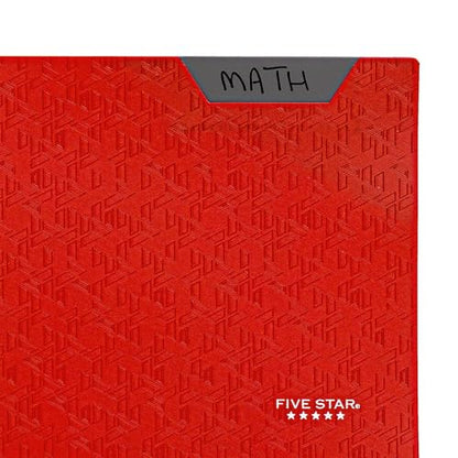 Five Star 2-Pocket Folder, Plastic Folder with Stay-Put Tabs, Fits 3-Ring Binder, Holds 8-1/2" x 11" Paper, Fire Red (333420D-ECM) - color: Fire Red