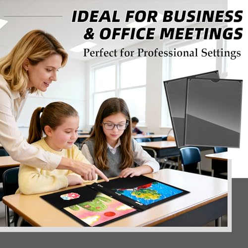 Black Plastic Folders with 2 Pockets&Prongs&Clear Front Cover(24 Pack), Heavy Duty Letter Size Plastic Folders for School Office, Letter Size Paper - size: 24 Pack, style: Heavy Duty 2 Pockets&Prongs&Clear Front Cover