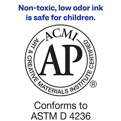 AVERY Marks-A-Lot Permanent Markers, Pen-Style Size, Bullet Tip, Water and Wear Resistant, 3 Black Markers (29837) (Pack of 2) - size: 1 Count (Pack of 2)
