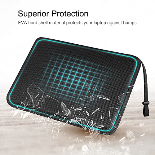 FINPAC 14-inch Hard Laptop Sleeve Case Compatible with Acer Chromebook Lenovo, HP, ASUS, Dell, Acer Laptop Notebook Ultrabook, Water-Resistant Shockproof Computer Bag, Black - color: Black, size: 13.5-14-inch Laptop/Notebook