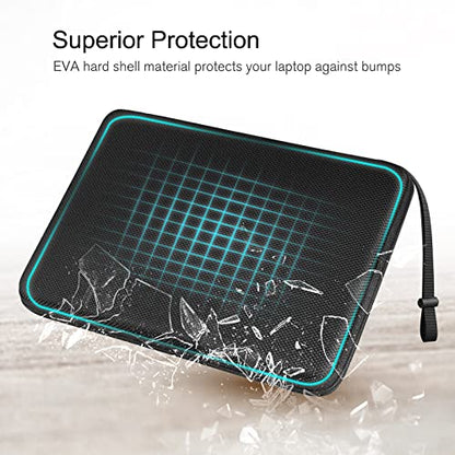FINPAC 14-inch Hard Laptop Sleeve Case Compatible with Acer Chromebook Lenovo, HP, ASUS, Dell, Acer Laptop Notebook Ultrabook, Water-Resistant Shockproof Computer Bag, Black - color: Black, size: 13.5-14-inch Laptop/Notebook