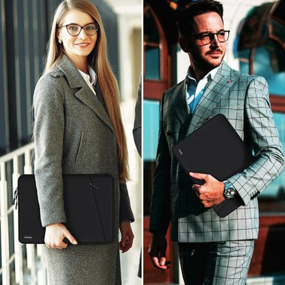 Laptop Sleeve Bag 17 Inch, Shockproof Protective Computer Sleeve Cover | Laptop Case with Accessories Pocket, Laptop Cover Compatible with MacBook Air/Pro 13-13.3 inch, MacBook Pro 14 inch, Black - color: Black, size: 17 inch