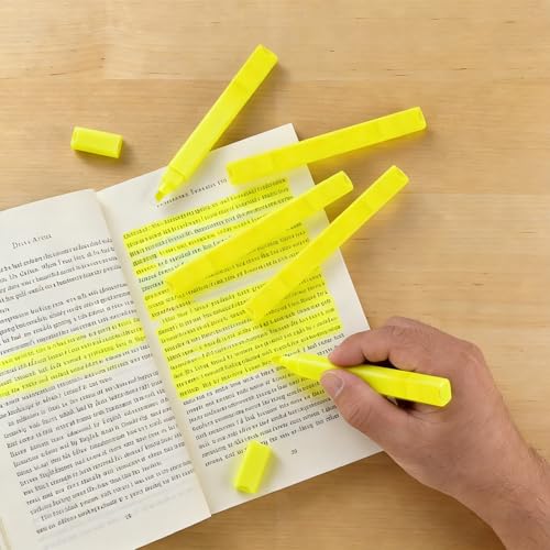 konket- Aesthetic Bible Highlighters No Bleed, Cute Pastel Highlighters, 12 pcs Chisel Tip for journaling supplies(Yellow)