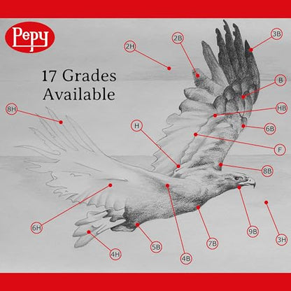 Pepy Graphite Professional Drawing Pencils - Set of 12 7B Pre-Sharpened Black Lead Pencils; Perfect for Drawing, Sketching and Shading, Graphic and Fine Art - style: Set of 12 - 7B