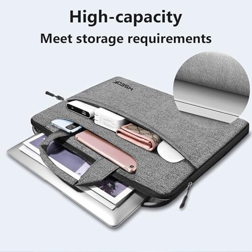 Hseok Laptop Shoulder Bag 13 13.3 14 Inch Case Compatible with MacBook Pro/Neo 14" M5/M4/M3/M2/M1,Mac Air/pro/Neo 13" and Most 13 13.3 14 Notebooks,Spill-Resistant Briefcase,Dark Gray & Black - color: Dark Gray & Black, size: 13-13.5 inch