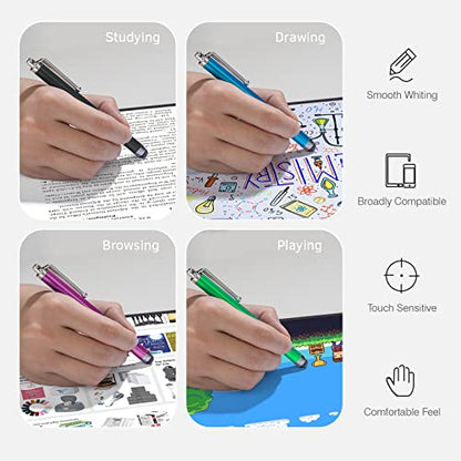 Stylus Pens for Touch Screens, Abiarst High Precision Universal Stylus for iPad iPhone Tablets Samsung Galaxy All Capacitive Touch Screens (10-Pack) - color: Multicolour