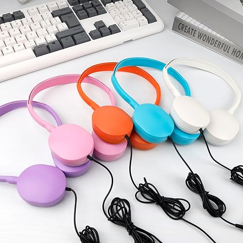Bulk Headphones 30 Pack for Classroom School,3.5mm Jack Wired | Classroom Headphones for Kids Student Teens Boys Girls (Mixed Color)