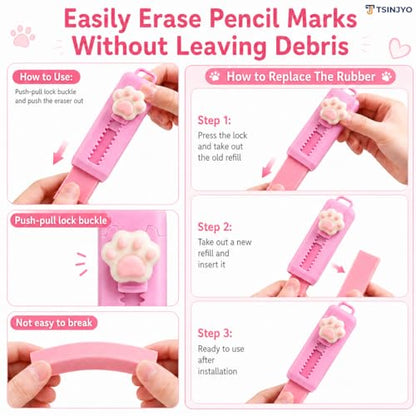 24Pcs Cute Stationery Set W Paper Clips Stapler Scissors Sticky Notes Eraser Ruler Sharpener Pencil Case Highlighter Correction Tape Desk Accessories for School Office Supplies