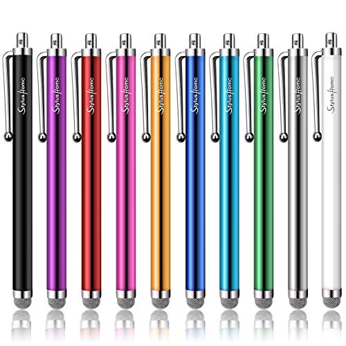 10 Pack Stylus Pens for Touch Screens, Mesh Fiber Tip for ipad iPhone | For Tablets Samsung All Precision Capacitive Universal Touch Screen Devices