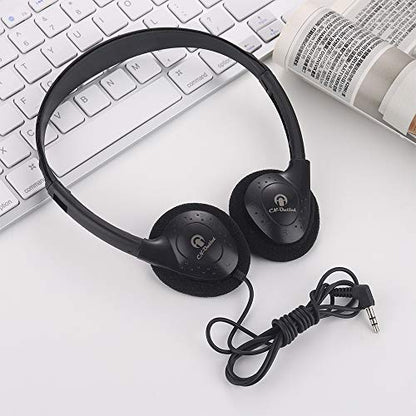 CN-Outlet Wholesale Kids Headphones in Bulk 25 Pack for School Classroom Students Children and Adults - Black (25 Black Straight) - color: Black straight