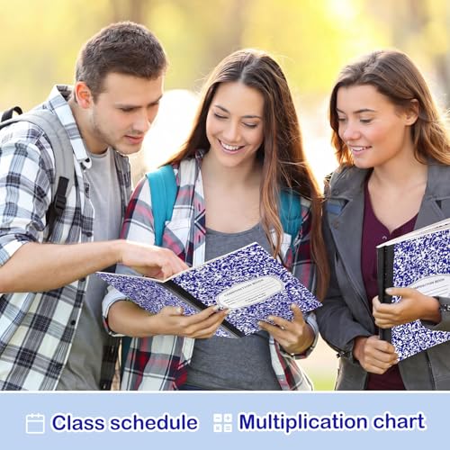 Fainne 100 Pack College Ruled Composition Notebooks A5,Blue - color: Blue