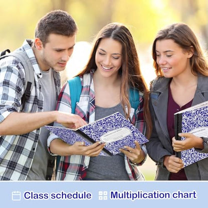 Fainne 100 Pack College Ruled Composition Notebooks A5,Blue - color: Blue