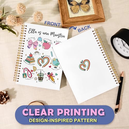 JUDFNCDE Spanish Teacher Appreciation Gifts Spiral Notebook 5.5 x 8.3 for Work Study, Regalos Para Maestras Mujeres, Maestra Gifts Hardcover Notebook Journal for Women - color: Spanish Teacher