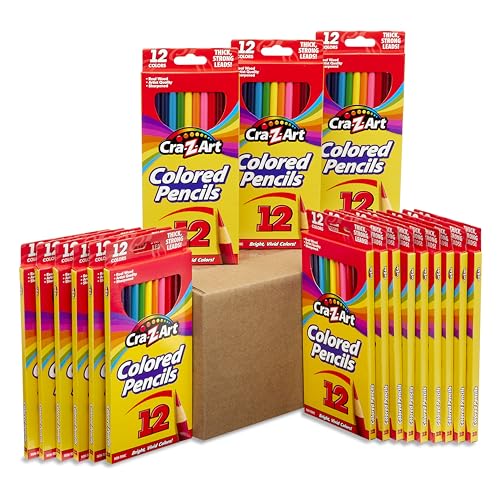 Cra-Z-Art Bulk Colored Pencils, 18 Packs of 12ct Colored Pencils, School Supplies, Classroom Supplies, Teacher Bulk Pack - size: 12 Count (Pack of 18)