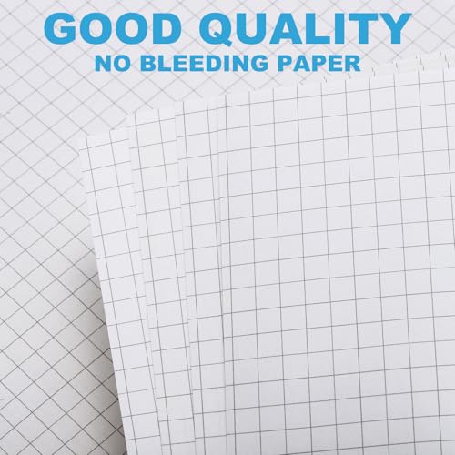 PATIKIL Grid Refill Paper 6-Ring Binder Loose Leaf Planner Filler Paper Planner Inserts, 80 Sheets/160 Pages, Lined - size: A6, style: Grid