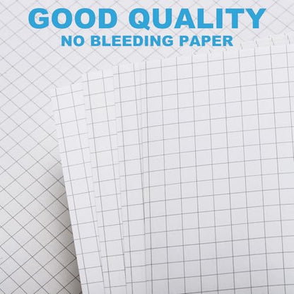 PATIKIL Grid Refill Paper 6-Ring Binder Loose Leaf Planner Filler Paper Planner Inserts, 80 Sheets/160 Pages, Lined - size: A6, style: Grid
