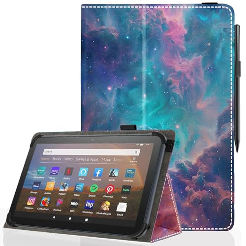 Universal 10 10.1 Inch Android Tablet Case,Slim Folding Stand Cover for All 9"-10.5" Touchscreen Tablet Case with Stylus Pen Holder,Starry Sky 06 - color: Starry Sky 06