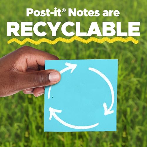 Post-it Notes, 3 x 3 in, Beachside Café Collection, 4 Pads | School Supplies and Office Products