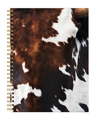 Spiral Journal Notebook for Women,A5 College Ruled Notebooks 6"x 8.4",Cool 120 Pages Lined Journal with Premium Thick Paper,Perfect for School Office Home Gifts(vintage Cowhide) - color: Vintage Cowhide