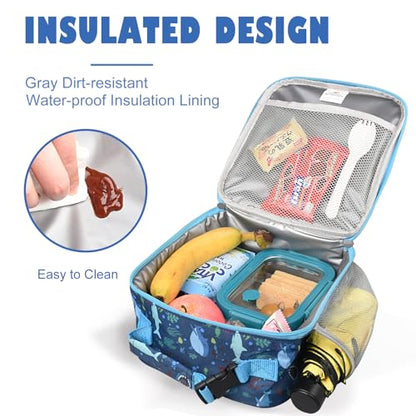 CaCTOUR Lunch Box Kids,Premium Insulated Lunch Bag for Girls Boys,Soft Bag Mini Cooler Back to School Thermal Reusable Lunch Bag for Work School Picnic (Shark) - color: C-Shark