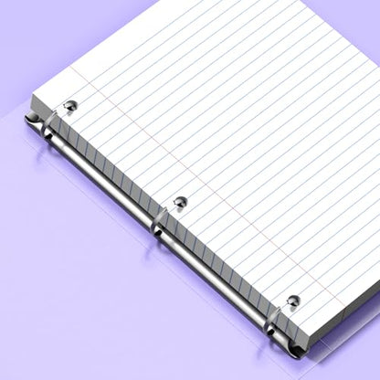 Loose Leaf Paper, 8.5x11 Wide Ruled, Notebook Paper for 3 Ring Binders, White Binder Notebook, 3 Hole Punch Paper, 100 Sheets/pack, 1 Pack - color: White, size: 8.5x11 Wide Ruled