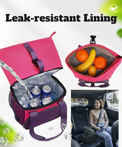 SUNNY BIRD Dual Compartment Lunch Bag Insulated Lunch Box for Women and Men (Purple) - color: Purple