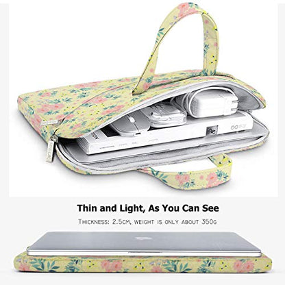 Hseok Laptop Shoulder Bag 13 13.3 14 Inch Case Compatible with MacBook Pro/Neo 14" M5/M4/M3/M2/M1,Mac Air/pro/Neo 13" and Most 13 13.3 14 Notebooks,Spill-Resistant Briefcase,Daisy Beige - color: Daisy Beige, size: 13-13.5 inch