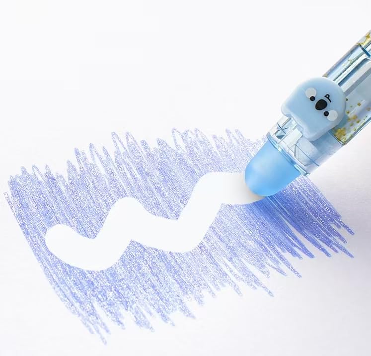 12PCS Cute Glitter Erasable Gel Pens, Multicolor Fine Point 0.7mm, Retractable, for Journaling, Drawing, Note Taking - color: Multicolor