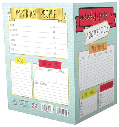 Aim High Substitute Teacher Folder Folder | Classroom Management, Contact Information, and More, Desk Organizer School Supplies - size: 1 Pack