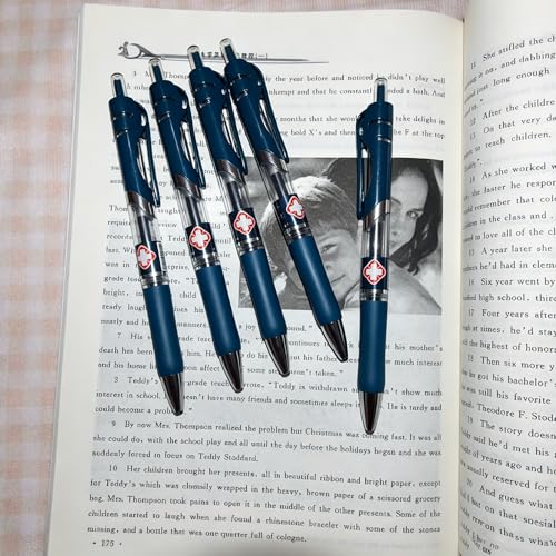 Gel Pens 10 Pack, 0.5mm Fine Point, Quick-Drying Retractable Click Pens, No Smudge Ink, Ideal for Medical, School & Office Use