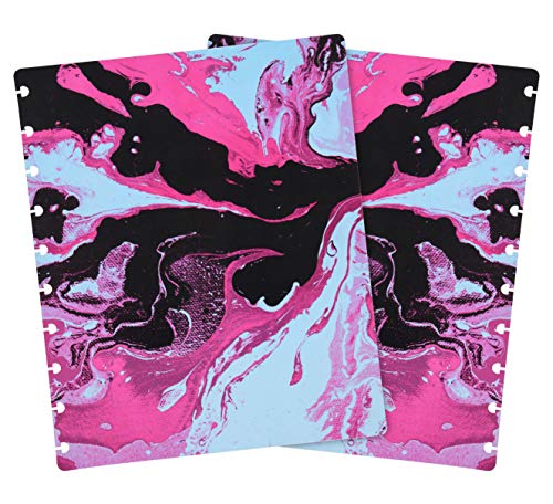 Talia Discbound Notbook - Cover and Disc Set (Set 8 (3pk Designs), Midsize Set) - BounceM w/PK, MarbleTaffy w/BK, Purple Luxe w/STP - color: Set 8 (3pk Designs), size: Midsize Set