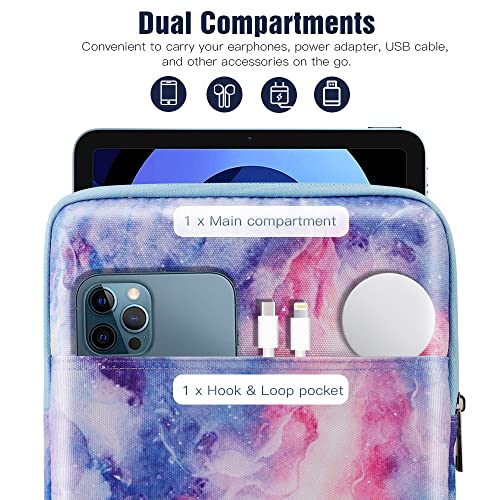 TiMOVO 9-11" Tablet Sleeve Bag, Nebula | Fit iPad 11" A16 2025 / 10.9"/10.2" / Air 11" 5/4 Gen / Galaxy Tab A9+/A11Plus 11", Fit Smart Keyboard - color: Dreamy Nebula, size: 9-11 Inch