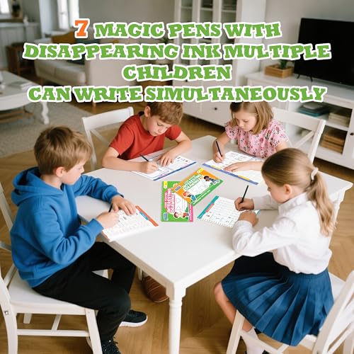 Magic Grooved Writing Practice for Kids, Reusable Grooved Workbook | Handwriting Practice for Kids Ages 3-8 - with Disappearing Ink, Letters Numbers & Tracing Books, Large Preschool Gift Set