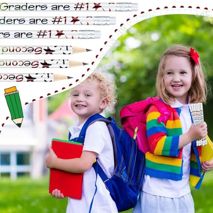 Tenceur 48 Pcs 2nd Graders Pencils Bulk Motivational Pencils with Erasers Inspirational Pencil with Back to School Supplies for Kids Student Teacher Classroom Reward - style: 2nd Graders