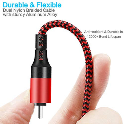 Travel Essentials, USB C Multi Charging Cable[3Pack 4ft] 6 in 1 USB A/C to USB C/Micro USB Connector Multiple Charger Cord for Cell Phone/Galaxy/PS/iPads and More