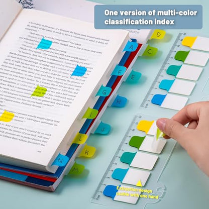 Golcellia 6 Pcs Sticky Tabs - 600 Sheets 5 - Color Notebook Index Tabs - Sticky Flags, Page Tabs - Durable Divider & Binder Tabs for Books & Bibles - color: Classic-02