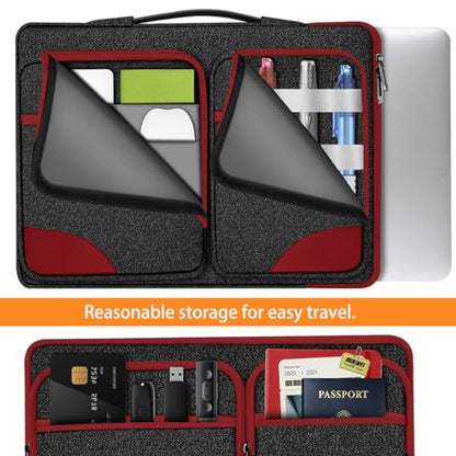ZINZ 360 Protective Laptop Case 15" 15.6" 16" Sleeve, Water-Resistant Handbag with Straps Compatible with 16" MacBook Neo, MacBook Pro Air 16"/15", XPS 16" and Most 15" 15.6" 16" Notebooks,B01RD02 - color: B01rd02, size: 15"-16"